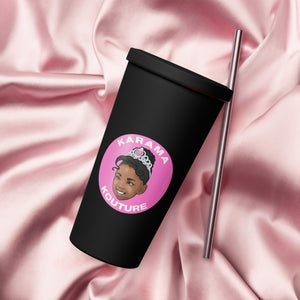Karama Kouture Insulated tumbler with straw